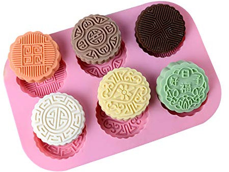Nicole Silikonform mit 6 Mulden, für Seifen, Mondkuchen, Seifenherstellungswerkzeug