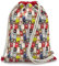 By Bers LEON Kinder Turnbeutel Rucksack Tasche Teenager Gymbag Gymsack Sportbeutel (KindKatzebunt_rot)