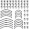 LAURITAMI Piercing Kugel Schraubkugel 3mm 5mm mit 1,2mm 1,6mm Curved Barbell Set Chirurgenstahl Silber Augenbraugenpiercing