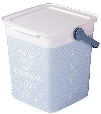 Ondis24 Waschmittelbox 9L, Waschmitteleimer leicht, Waschpulverbox tragbar, Waschmittelbehälter Henkel, Eimer mit Deckel (Witty)