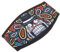 CUTICATE Neopren Maskenband - Zähne, Tauchmaske, Schwarz mit mehrfarbigen Akzenten, Anpassbarer Neopren, Schnalle, Schnorcheln, Schwimmen, Erwachsener