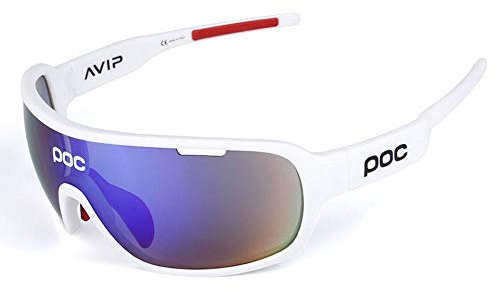 applemi Sports Cycling Glasses Polarized Sunglasses,Interchangeable lenses,UV 400 Protection,HD anti-fog Sports Sunglasses For Cycling, Fishing, Running, Driving, Golf-B