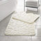 Comfort Collections Badvorleger-Set, rutschfest, weich, WC- und Badteppich, Memory-Schaum, Kieselstein-Design, Farbe: cremefarben, 2-teilig