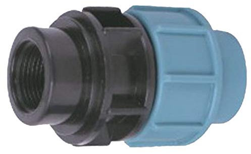 EXCOLO Original PP-Verbinder für 40 mm PE-Rohr Verschraubung Winkel Kupplung Endkappe Verbund Fitting Fittings Formteil (Adapter 40mm x 1 Innen)