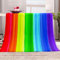 JKRFV Wohndecke Farbe Regenbogen Weiche Flauschige Plüsch Decke, Flanell Fleecedecke TV Hautfreundlich Kinder Kuscheldecke für Sofa, Camping, Reise 130x150cm
