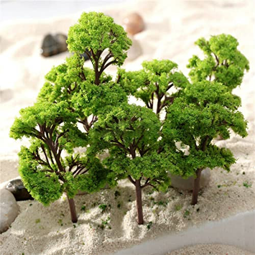 DAZZLEEX 40Pcs 4CM Model Trees Railroad Diorama Mini Scenery Plastic Scale Scene For Scenery Display