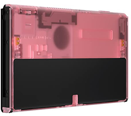 eXtremeRate Coque pour Nintendo Switch OLED Console Cover Arrière, Façade de Remplacement pour Nintendo Switch OLED, Coque Joycon et Support Non Incluses, Rose Cerise