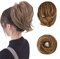 BARSDAR Haarteil Hair Extensions Haarknoten-Pferdeschwanz-Verlängerung,Gerades synthetisches Haarteil, kurzes Pferdeschwanz-Brötchen, Haarschmuck einfach Scrunchie für Frauen 12H24#