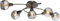 Trango 5-flg. 1010-55SD Deckenleuchte Schwarz-Optik schwenkbar *WOW* inkl. 5x 3-Stufen dimmbar LED-Leuchtmittel 3000K warmweiß Deckenlampe mit Design rauchigen Glasschirmen Wohnzimmer Deckenstrahler