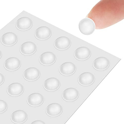 Cobee Parachoques Transparentes para Puertas de armarios, 50 Unidades de Parachoques de Goma autoadhesivos, topes de Armario, Tapas de Cristal, Puertas de armarios(0.315 x 0.118 in, semiesféricos)