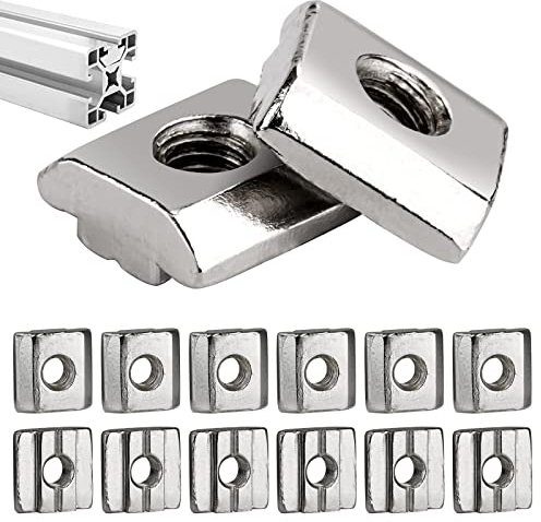 30 Stück Nutensteine M6, T-Nut Schiene M6, T-Nut Kohlenstoffstahl Nutenstein für C Profil M6, Aluprofil, Spannpratzen, Aluschiene, Aluminiumprofil-Extrusionsschlitz 30-Serie