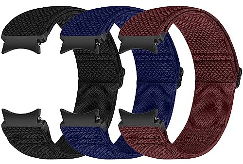 Runostrich Elastische Armband kompatibel mit Samsung Galaxy Watch 7/6/5/4/FE 40mm 44mm/Galaxy Watch 5 Pro/Galaxy Watch 6/4 Classic 43mm 47mm 42mm 46mm Nylon Sport Uhrenarmband Damen Herren