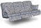 Angerer Freizeitmöbel GmbH Hollywoodschaukel Auflage Comfort - passend für viele 3-Sitzer Hollywoodschaukeln - Schaukelauflage Made in Germany (Beige-Blau Schmetterling)