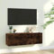 Natulvd 100 cm Floating TV Stand, Wall Mounted TV Cabinet with 2 Large Storage, Entertainment Center Hanging Media Console Shelf for Living Room, Bedroom - Rustic Oak