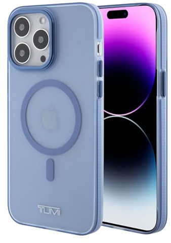 CG MOBILE Tumi Cover for iPhone 15 Pro Max Back Cover case - Frosted Compatible with magsafe transparent - Blue