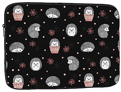 PAYOHTO Cute Watercolor Hedgehogs Kawaii 15 inch Portable Laptop Sleeve Compatible with MacBook Air Notebook Computer Case for Men Women College School Students