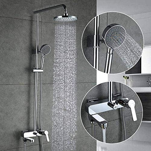 Ensemble de douche Baignoire Robinets de douche Ensemble Baignoire Mitigeur Baignoire Pluie Douche Raccord Salle de bains Pommeau de douche Tige de douche en acier inoxydable GA2402 Auspicious clouds