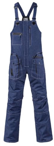 Ski Strap Hosen Für Frauen Männer Snowboard Hosen Outdoor Thermal Sport Mountain Ski Jeans Hosen Blue S