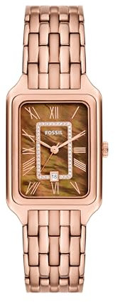 Fossil Montre Raquel ES5323 Acier Inoxydable IP Or Rose