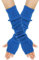 Wambere Damen Mädche Winter Fingerlose Armstulpen Langarm Fäustlinge Handschuhe Feinstrick lang Handwärmer Stulpen,Warm Strick Handschuhe Pluswärmer Strickhandschuhe,Blau