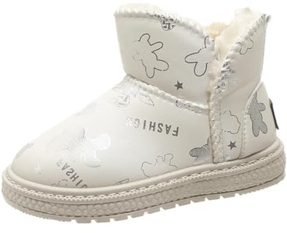 BIackPig Unisex Kinder Winter Puff Boot Kids Schneestiefel Beige 32 EU