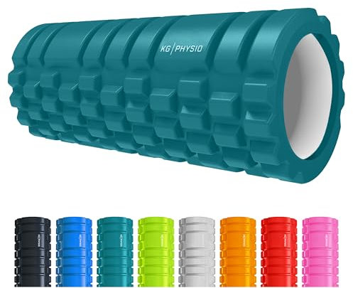 Faszienrolle und Schaumstoffrollen für Rücken von KG PHYSIO, Wirbelsäule & Beine - Foam Roller mit 3 Massagezonen, Massage Roller, Faszienrolle Rücken Rolle, Faszienrolle Wirbelsäule, Yoga Rolle