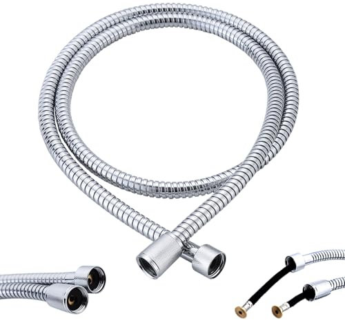 Tubo doccia per GROHE 28143000 RelexaFlex 159,9 cm Tubo doccia Longlife in metallo, Starlight Chrome