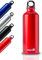IPEA Gourde non thermique ultra légère en aluminium – 500 ml – Bouteille non thermique en métal pour boissons et sports à emporter en voyage, extérieur, travail, bureau, école – avec mousqueton –