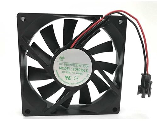 For TOYON TD8015LS 12V 0.08A 8015 80x80x15mm two-wire cooling fan