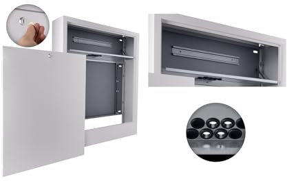 Verteilerschrank Aufputz mit Steuerleiste Hutschiene für die Fußbodenheizung (1015mm (bis 14 Heizkreise))