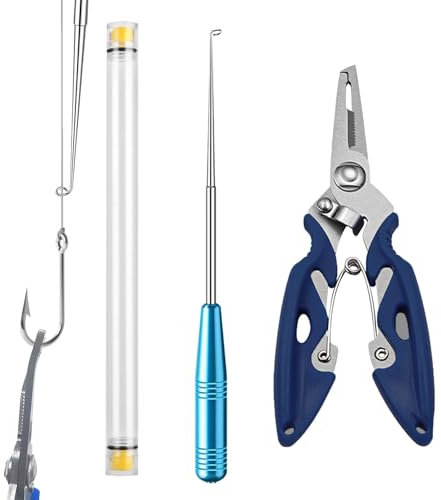 2 PCS Rimozione Amo Pesca,Pinza Pesca,Pinze da Pesca,Forbici da Pesca,Multifunzione Pinze da Pesca,Acciaio Inox Pesca Slamatura,Slamatore Portatile Attrezzi,Pesca Slamatura,per Rimozione Ami Pesca