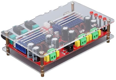 Subwoofer Amp Board 2.1 Channel 60W+60W+100W Output with Bluetooth Overheat Protect 12-24V DC for Speakers