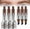 Maybelucky Augenbrauenpinsel, abgewinkelter Augenbrauen-Pinsel und Dip-Chocolate, natürliches Make-up, Augenbrauenstift, Anti-Schlamm, Augenbrauen-Make-up-Pinsel, tragbar, wasserdicht, matt,