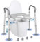 LOLLIDO Siège de toilette surélevé de 227 kg avec poignées – Largeur et hauteur réglables – Rehausseurs de siège de toilette surélevé pour personnes âgées – Réhausseur de toilettes multi-usage avec