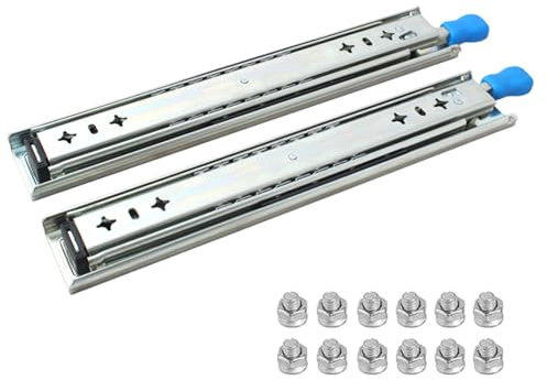 1 Paar Schubladenschienen Mit Schloss Industrielle Schwerlast Schubladenauszug Vollauszug Schubladen Auszugsschienen Kugelgelagerten Tragfähigkeit 120 KG Seitenmontage(1000mm/40inch)