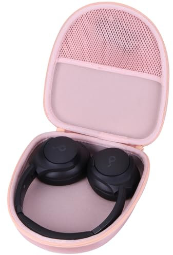 Lebakort Duro Caja Estuche Funda para Soundcore by Anker Q20 Q30 Q35 Q40 Q45 Q20+ Q20i Auriculares Inalámbricos Bluetooth Diadema Cancelación De Ruido Activa Híbrida (Rosa)