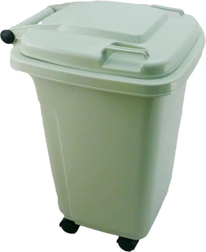 The-Wheelie-Bin-Company 30 Litre Miniature Wheelie Bin Light Grey/Sage Green with Castors