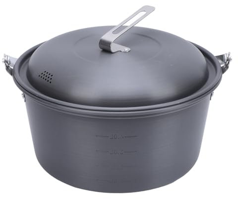 Srliya Pot de Camping Portable Pique-Nique Pot de Pique-Nique en Plein Air 5L Kit de Batterie de Cuisine de Camping Portable de Grande capacité pour Barbecue Cuisson Bouillante (Type