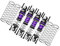 GPM Racing Aluminium 6061 Alloy Front (32mm) & Rear (36mm) Shock Set for LOSI 1/24 Micro-B 2WD Buggy RTR-LOS00007 Upgrade Parts - Purple