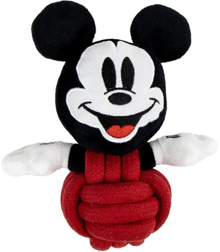 Offizielles Disney-Mickey-Hundespielzeug, robust, interaktives Zubehör, ideal für Beisspiele, Ziehen und Halten Sie Ihren Hund aktiv und unterhalten