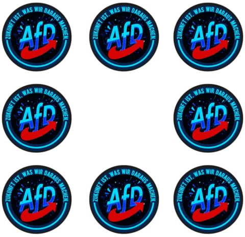 Sammys Shirt Store 24 Stück Aufkleber 4cm rund Zukunft ist was wir daraus Machen Neuwahlen AFD Sticker Sparpack gut haftend Aktiv Werden 5 cm