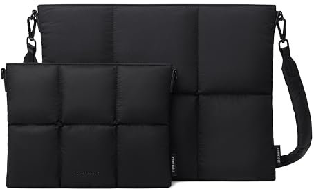 Comfyable Puffy Laptop Sleeve Set für MacBook, Schwarz, For 15 MBA / 16 MBP M4 M3 M2 M1