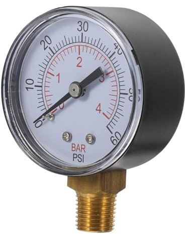 ibasenice Manomètre De Pression pour Filtre De Piscine Utilitaire pour Pompe De Piscine Et Spa avec Adaptateur Fileté Npt Et Raccord De Pouce