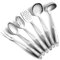 Berglander ustensiles de cuisine en acier inoxydable 6 pièces, gadgets de cuisine essentiels un spatules en métal, écumoire, louche, cuillère de service, cuillère à fentes, fourchette à découper