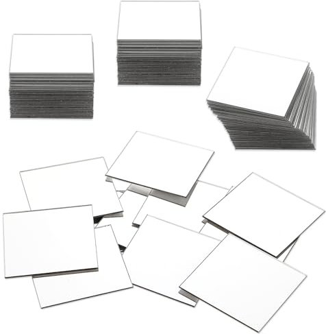 BOHUIZ 30 Stück Mini Spiegel, 5x5cm Quadratisch Kleine Spiegel Zum Basteln Spiegelfliesen Fliesen Spiegels Mosaik Glasspiegel für Handwerk DIY