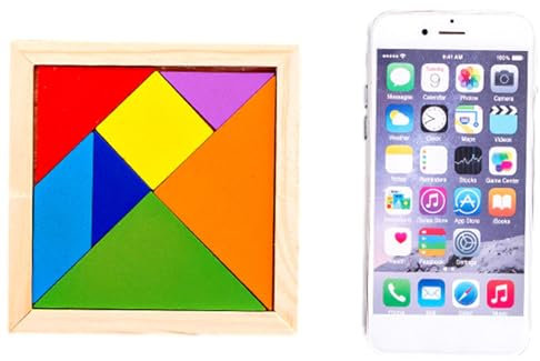 Tangram-Puzzles für Kinder - Holzmuster Blöcke Tangram Puzzle für Kinder Spielzeug, Bunte Lerngeschenk-Tangrams für im Alter von 4–8 Jahren