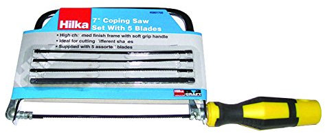 Hilka 45801705 Coping Saw Set W/Blades PC, Black/Silver, 7