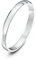 Theia Unisex Ehering Platin, Sehr massive D-Form, poliert, 2mm - Größe 52 (16.6)