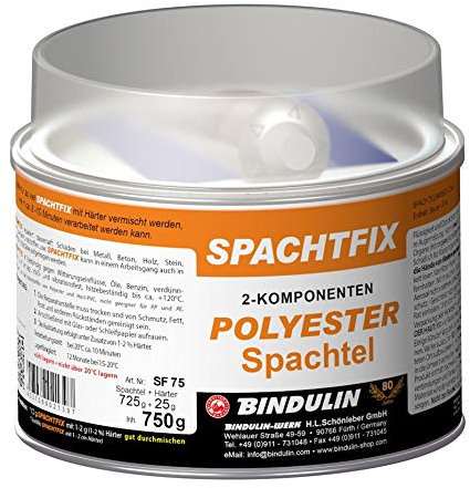 Spachtfix 2-Komponenten-Polyester-Spachtel 497 g Set inkl. Pinsel zum Auftragen