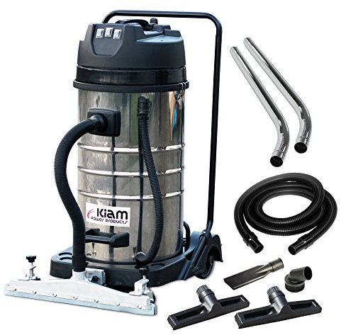 Kiam Power Products SiteVac® KV100-3F – Triple Motor Warehouse Vacuum (3600W) with Front-Mounted Squeegee
